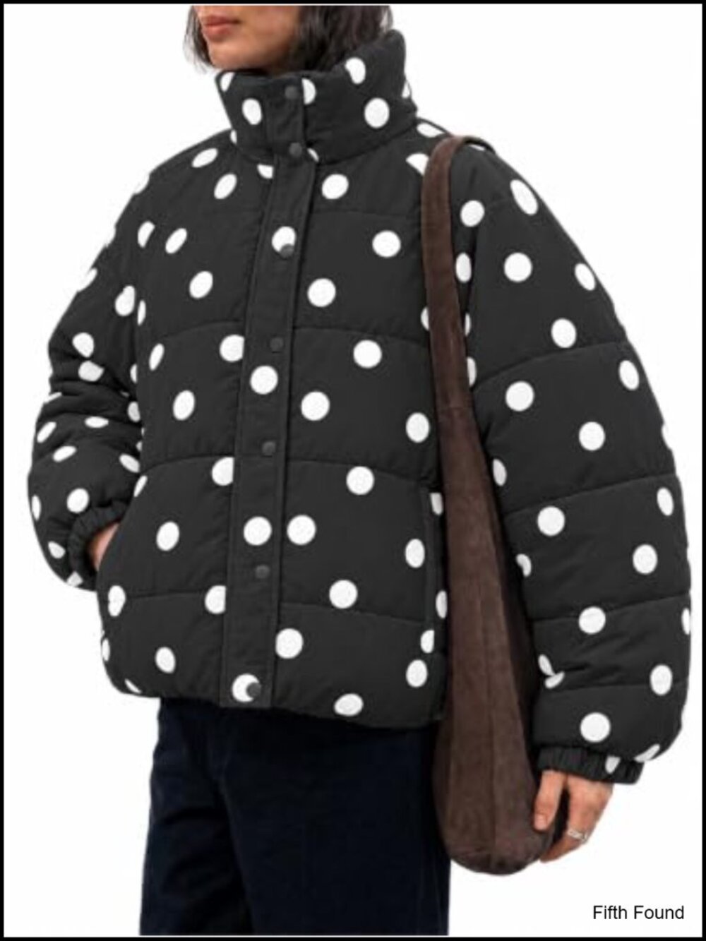 Striped Quilted Puffer Jacket Snap Front Lightweight